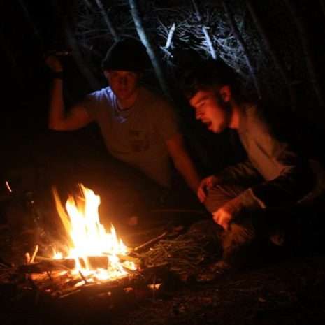 Fire lighting family bushcraft course