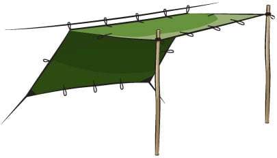 tarp set up from DD Hammock