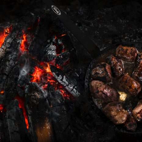 2 cooking over an open flame